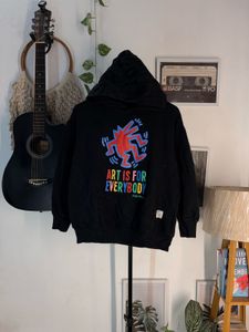 black print hoodies