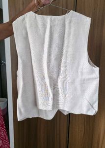 Linen Blend Vest &amp; Shorts Set