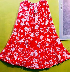Bright Red Skirt 🤩 ..