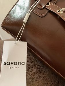 Chic Brown Faux Leather Handbag