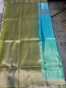 Beautiful Blue Art Silk Saree