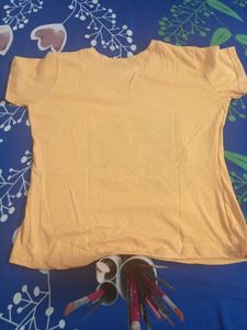 Yellow T-Shirt with Floral Print
