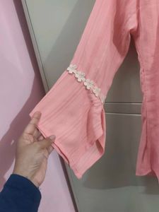 Chic Pink Embroidered Kurti
