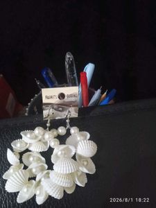 Boho Seashell Pearl Earrings