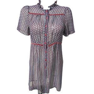 Chic Printed Button-Up Mini Dress