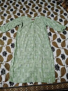 Green Printed Kurta