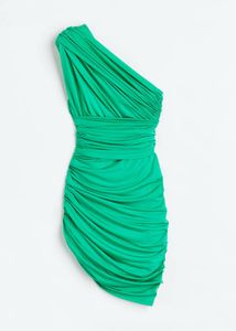 H&M Green One-Shoulder Mini Dress