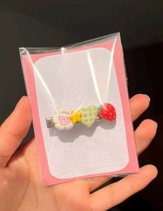 Cute Strawberry &amp; Heart Hair Clips