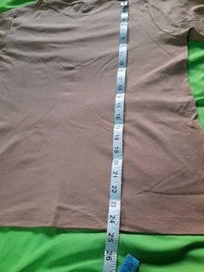 Steilmann Unisex Mock Neck Brown Tee Tshirt Top 🤎