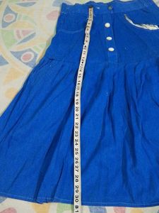 Blue Denim A-Line Skirt