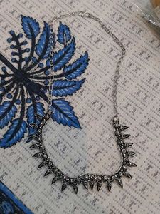 Oxidised Silver Tribal Necklace