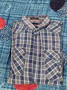 X-Colors Blue Plaid Flannel Shirt