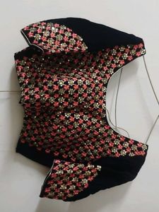 Embroidered Unused Black Blouse