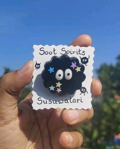 GLOSSY Ghibli SOOT SPIRIT Bag Pin Brooch 🖤