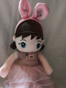 Cute Plush Doll with Bunny Ears in perfect conditi