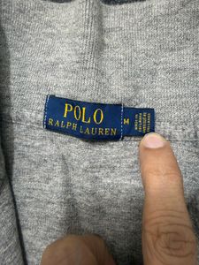 Men's Grey Polo Ralph Lauren 1/4 Zip Sweater