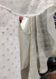 Set of Offshoulder Top &amp; Blue Hem Skirt