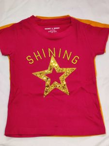 T-Shirt with Sequin Design 3-4 years