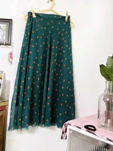 Emerald Green Polka Dot Skirt