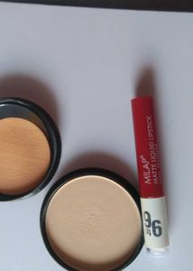 Maybelline Fit Me Compact Powder + Milap Matte Liq