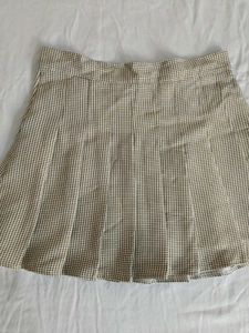 Plaid Pleated Mini Skirt