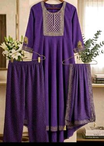 Elegant Purple Kurta Set with Dupatta