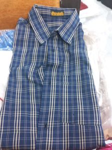 Blue Checkered Casual Shirt