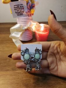 Oxidized Elephant Jhumka Earrings