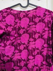 Beautiful Purple Floral Kurta