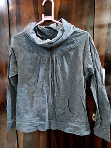 Gray Knitted Hoodie