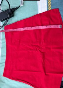 Vibrant Red A-line Mini Skirt