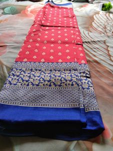 Elegant Turquoise Blue Floral Woven Saree