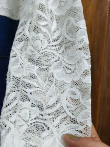 Cute Denim &amp; Lace Dress