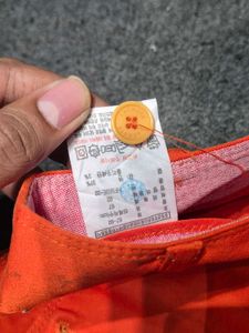 Lacoste Statement Orange Chino Trousers / Pants (S