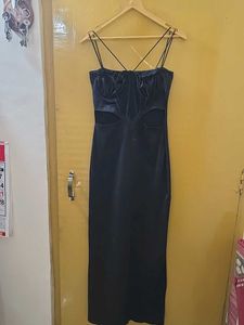 Sleek Black Cutout Maxi Dress
