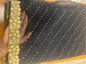 BLACK PARTYWEAR SAREE