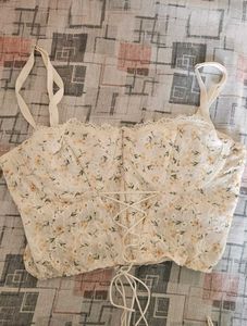 Floral Print Corset Top
