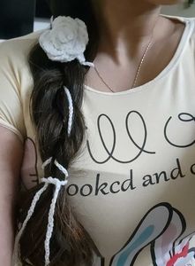 Handmade Crochet Rose Choker 🌹🤍