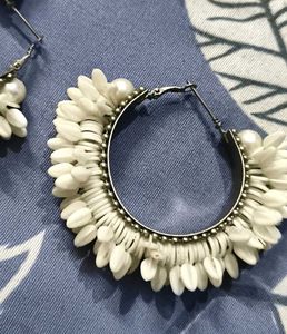 Boho Hoop Earrings with Pearls