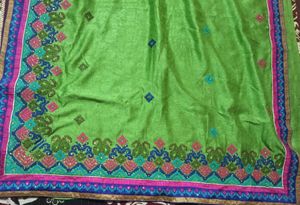 Green Embroidered saree with Blouse