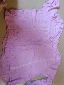 Lavender Lace Trimmed Kurta