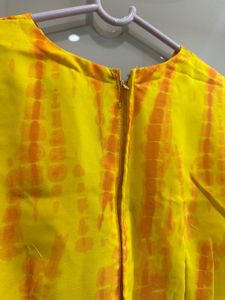 Yellow co-ord set kurti and dhoti