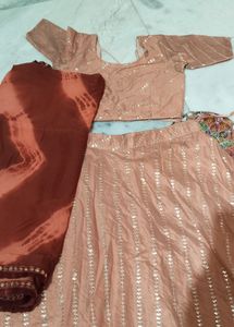Marwadi Lehenga With Tie Dye Odhani