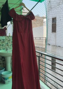 Off-Shoulder Gown Dress