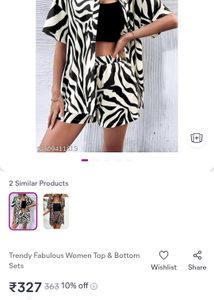 Stylish Zebra Print Co-ord Set