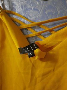 Sleeveless Yellow A-Line Mini Dress