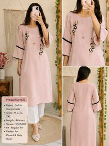 Elegant Pink Kurta with Mirror Work