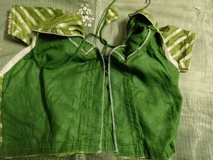 Elegant heavy  Saree 2 shade of green