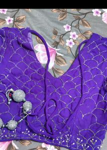 Purple Party Wear Lehenga With Dupatta Blouse