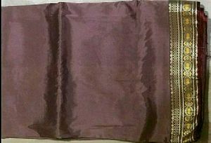 onion pink pure silk saree